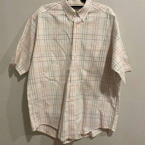 Ruff Hewn Mens Plaid Button Up Short Sleeve Shirt Casual Top‎ Large - Picture 2 of 6